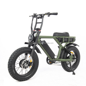 20-Inch 52V Điện Xe Đạp Leo Núi Đầy Đủ Hệ Thống Treo Động Cơ Kép Ebike Với Pin Lớn Chất Béo Lốp Chu Kỳ Điện - Product Image 1