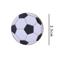 En gros, Broche épinglette émaillée en métal, motif étoile sportive de football, prête à l'emploi, pour vêtements