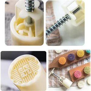 Dễ dàng-phát hành thiết kế DIY bánh công cụ cấp thực phẩm nhựa hoa tem sáng tạo MOONCAKE khuôn - Product Image 6