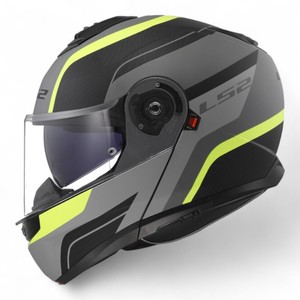 Casco Modulare Ls2 FF908 Strobe II Giallo Fluorescente Grigio Nero in Policarbonato Taglia Media per Moto - Product Image 1