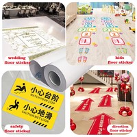 Rouleau de film PVC auto-adhésif blanc brillant imprimable, matériau brut pour affiches, idéal pour la décoration de piste de danse de mariage et de fêtes d'hôtel
