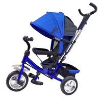Helikopter roda tiga hitam untuk anak, Pedal dan kaki bertenaga bingkai baja Model untuk anak laki-laki dan perempuan umur 3-6 tahun