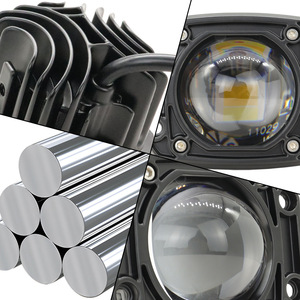 3 Inch Square Motorcycle <b>Spotlight</b> 64mmx80mm Die Cast Aluminum Condensing Lens Front Light for Retrofit Upgrade - Product Image 2