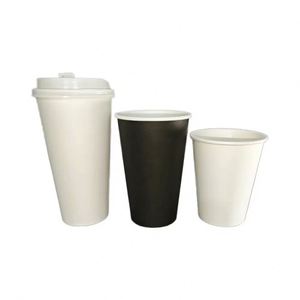 Vaso de Papel Desechable Blanco de 20 Oz con Tapa, Personalizado con Logotipo de Fábrica, de Pared Simple, para Bebidas de Frutas, Leche, Té, Chocolate y Café - Product Image 5