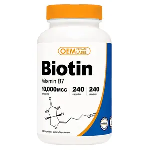 Biotina cápsulas de cabelo Private label nova marca biotina cápsula para o crescimento do cabelo Cápsulas de soro capilar Vitamina B7 Nail Care Supplements
