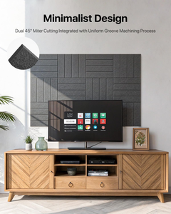 Panneaux acoustiques muraux 3D modernes à rainures, auto-adhésifs, en fibre <span class=keywords><strong>de</strong></span> polyester, absorbants le <span class=keywords><strong>son</strong></span>, pour la maison, le bureau et les intérieurs commerciaux - Product Image 5