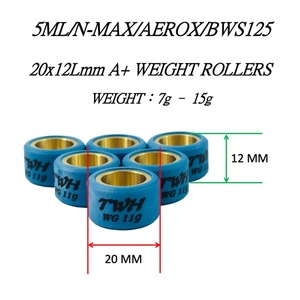 Rodillos de peso para motocicleta, 20x12mm, hecho en Taiwán, para Cygnus125 - Product Image 5