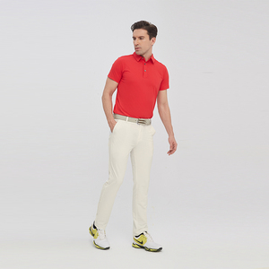 <strong>Men's</strong> New Style Golf Pants Slim Fit Stretch <strong>Trousers</strong> with Mid Waist Straight <strong>Pattern</strong> and Embroidered Techniques - Product Image 4