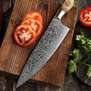 HEZHEN In Offerta Speciale Coltello da Chef in Acciaio Damasco Coltelli da Cucina di Lusso Fatti a Mano Manico in Legno di Sicomoro Figurato - Product Image 2