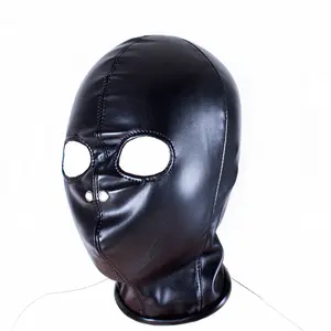 Drop Shipping Ning Hao 2021 Hot Sales Top Quality Full Face Sex Toys Bdsm Bondage Leather Slave Headgear With Gag For Women