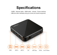 Boîtier IPTV intelligent 4G 64G Octa Core Android 14 Allwinner H728 Ethernet puissant 1000M Wifi 6 Prise en charge 8K HD TV Lecteur multimédia OEM