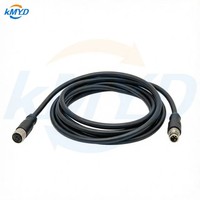 Câble de connexion étanche M8 à 4 broches mâle-femelle avec câble en silicone/PVC de 1 m 24 AWG pour la robotique