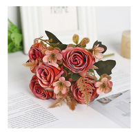 Fleur de pivoine artificielle en soie hautement réaliste - Décoration artisanale parfumée pour la maison, idéale pour la Saint-Valentin et la décoration intérieure