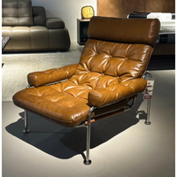 Nouveau design moderne, fauteuil inclinable de luxe en cuir véritable, durable, portable, pour l'extérieur, confortable, pour le salon, la chambre, la maison, meubles de maison