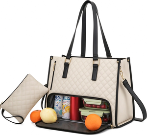 2pcs Ladies Shoulder Bags Lunch <b>Box</b> Daily School Business Eco-Friendly Polyester Waterproof <b>Laptop</b> Handbags Insulated Cooler Bag - Product Image 6