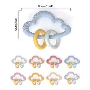 Anneau de dentition pour bébé en silicone souple sans BPA Newever, jouet à mâcher pour la dentition, unisexe - Product Image 6