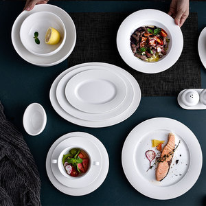 Juego de cena de lujo, juego de platos de cerámica <span class=keywords><strong>para</strong></span> Hotel, <span class=keywords><strong>vajilla</strong></span> de cerámica <span class=keywords><strong>para</strong></span> banquete de boda, platos redondos, juegos de <span class=keywords><strong>vajilla</strong></span> <span class=keywords><strong>para</strong></span> <span class=keywords><strong>6</strong></span> <span class=keywords><strong>personas</strong></span> - Product Image 1