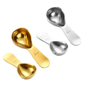 15Ml 30Ml Durable Stainless Steel Colorful Golden Stainless Steel Ice Cream Scoop Metal Cookie Scoop Measurement Spoon