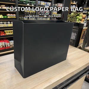 Bolsas de Compra de Papel Kraft con Logotipo Personalizado, Materiales Reciclados para Promoción en Supermercados, Uso en Exposiciones - Bolsas de Moda al por Mayor - Product Image 2