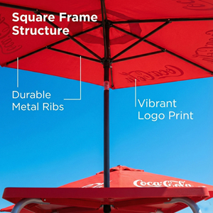 ร่มสนามอลูมิเนียมน้ำหนักเบา NISSI 2M ผ้าอ๊อกซ์ฟอร์ด สำหรับกลางแจ้ง ป้องกันรังสียูวี กันน้ำ  รับออกแบบโลโก้/กราฟิก ทันสมัย - Product Image 3