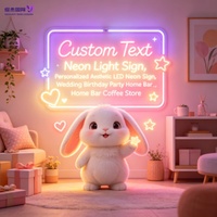 Lampe murale LED néon USB décorative, mignonne et romantique, pour fêtes d'anniversaire, décoration d'ambiance pour la chambre familiale et les zones de jeux