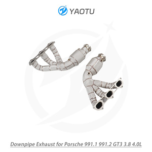 Collecteur d'échappement YT Performance avec bouclier thermique compatible avec les pièces de tuning auto 991 3.8L 4.0L - Product Image 2