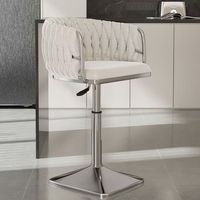Chaise de bar pivotante en métal, style nordique moderne, pour comptoir, ensemble de meubles de maison, tabourets de cuisine hauts en acier inoxydable, velours, cuir, doré, de luxe
