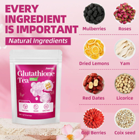 Tisane Naturelle au Glutathion – Mélange Herbal Éclaircissant Anti-Âge pour un Teint Radieux – Végétalien, Sans OGM – Boisson Beauté OEM