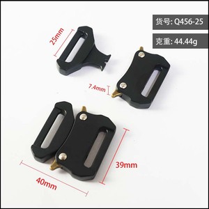 Side Release Buckle 25mm Zinc Alloy Black Durable For Bags <b>Webbing</b> Hardware Accessory - Product Image 5