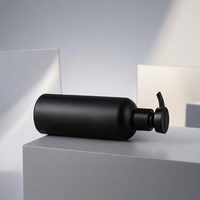 Flacon pompe en plastique HDPE noir mat vide pour lotion, shampoing, gel douche, distributeur de savon liquide cosmétique