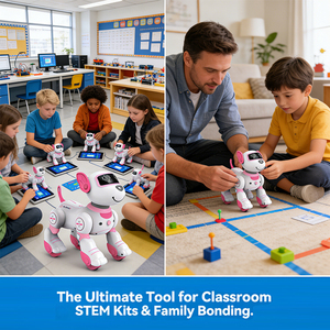 Cane Robot AI Programmabile Intelligente con Funzione di Seguimento, Giocattolo Educativo STEM con Acrobazie e Sensore Tattile per Bambini - Product Image 4