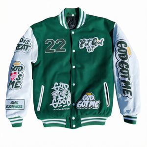 Chaqueta Acolchada Verde Personalizada para Hombre, Nueva Colección 2026, Bordada, de Lona, Impermeable, Transpirable, para Invierno - Product Image 1