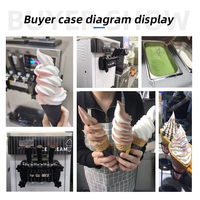 Nouvelle machine à glace verticale de haute qualité, très vendue, pour la préparation de glaces molles, facile à utiliser, idéale pour les boutiques de desserts, les snack-bars et les restaurants.