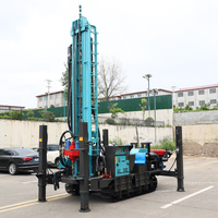 Foreuse pneumatique DTH diesel pour puits d'eau, profondeur 200m 300m 500m, montée sur chenilles