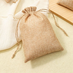 Pochette en lin écologique 7*9cm sac à cordon en jute avec doublure non tissée emballage <span class=keywords><strong>textile</strong></span> pour emballage cadeau - Product Image 6