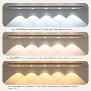 20-60CM Long Human Induction Sensor LED Cabinet Light Modern <b>Wireless</b> Rechargeable Magnetic Night <b>Lamp</b> for Home Closet Stair - Product Image 5