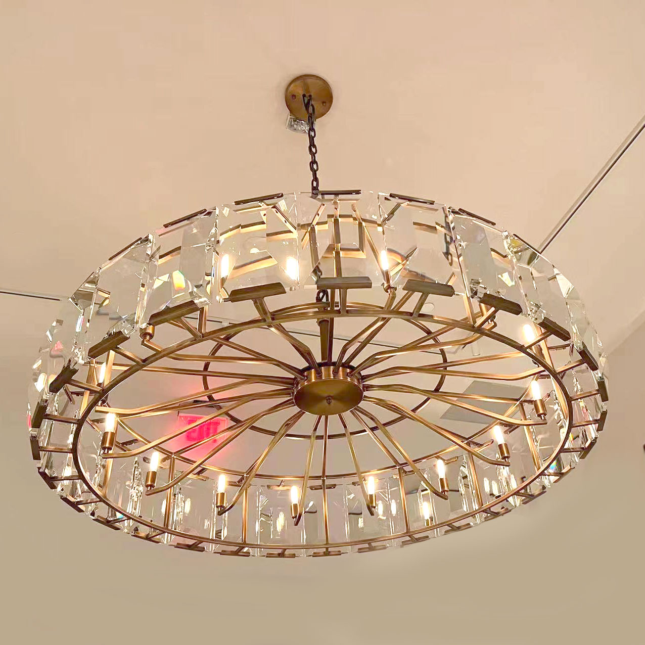 Wholesale Decorative Nordic LED Lighting Crystal Pendant Lamp Modern Luxury Style Design for High Ceilings Indoor Chandelier