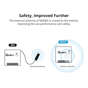 Interruptor inteligente WiFi Sonoff Mini R2 de 16A y 250V CA, módulo de relé para automatización del hogar - Product Image 1