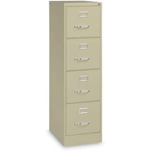 Alera HVF152252PY Economy Vertical <b>File</b> Cabinet 4-Drawer Letter-Size Steel Drawers 15\" X 22\" X 52\" Putty for Gym Use - Product Image 1