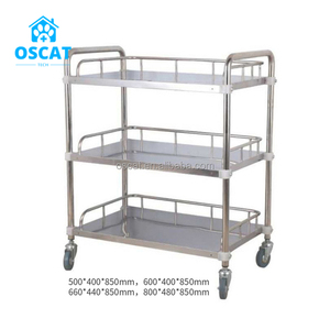 ओस्कैट पशु चिकित्सा उपकरण अस्पताल ट्रॉली उपकरण और ड्रेसिंग स्टेनलेस स्टील ड्रेसिंग ट्रॉली - Product Image 2