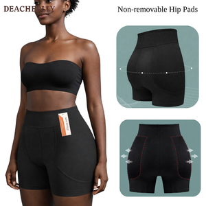 Shorts rembourrés non amovibles à taille haute, rehausseur de hanches, effet ventre plat, <span class=keywords><strong>gaine</strong></span> amincissante - Product Image 1