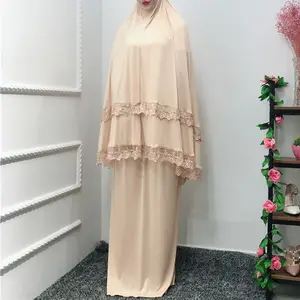 Dropshipping थोक स्कर्ट दो टुकड़ा-सेट Khimar हिजाब Abaya कफ्तान बागे प्रार्थना पोशाक