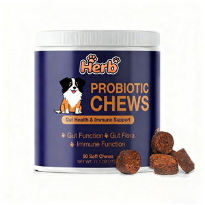 Golosinas Masticables Probióticas de Marca Privada ODM/OEM para Perros, Golosinas Masticables Suaves, Buenas para la Digestión, Salud Intestinal, Apoyo Inmunológico - Product Image 1