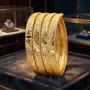 Wholesale Dye Gold Plated Fashion Bangles, Traditional Design Bangles, Brass Gold Filled Bangle, Gold Filled Jewelry Oro Joyeria - Product Image 5