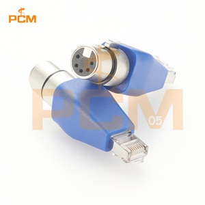 Adaptateur audio XLR 5 broches femelle <span class=keywords><strong>DMX</strong></span> vers RJ45 mâle CAT5e blindé, connecteur RJ45 Ethernet vers XLR 5 broches pour scène, studio d'enregistrement - Product Image 4