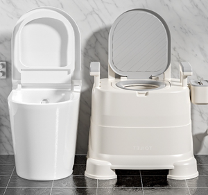 Chaise de toilette/commode portable pliable en aluminium pour personnes à mobilité réduite - Product Image 2