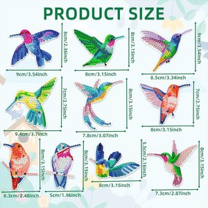 OCHOICE Vente en gros de porte-clés personnalisés en peinture diamant, motifs animaux, kits d'art diamant 5D, OEM ODM, cadeau artisanal DIY <span class=keywords><strong>pour</strong></span> adultes - Product Image 2