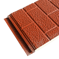 Panneaux muraux intérieurs/extérieurs en métal, panneaux sandwich en polyuréthane pour la construction de villas, revêtement métallique durable
