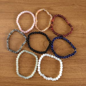 Rose Quartz Beaded Bracelet 6mm Elastic Natural Crystal Stone Jewelry <b>Healing</b> Chakra Semi-Precious Craft Christmas Handmade - Product Image 3