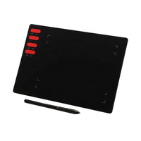 Tablette de dessin numérique USB Kstar T505 noire - Design portable, réponse du stylet fluide, haute précision 5080 LPI, 16384 niveaux de pression